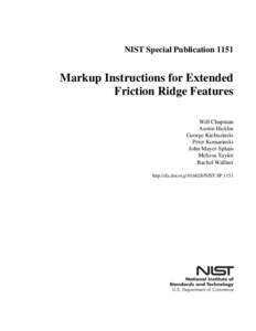Markup Instructions for Extended Friction Ridge Features