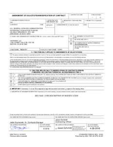 AMENDMENT OF SOLICITATION/MODIFICATION OF CONTRACT  1. CONTRACT ID CODE PAGE OF PAGES 1