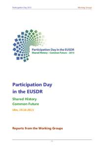 Participation DayWorking Groups Participation Day in the EUSDR