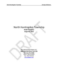 North Huntingdon Township  Zoning Ordinance    