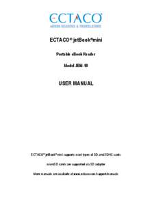 ECTACO® jetBook®mini Portable eBook Reader Model JBM-10 USER MANUAL