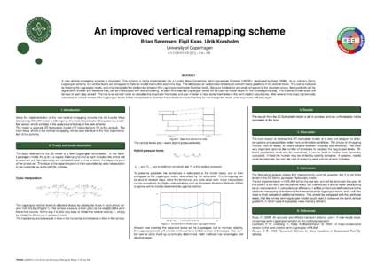 An improved vertical remapping scheme Brian Sørensen, Eigil Kaas, Ulrik Korsholm University of Copenhagen   A BSTRACT