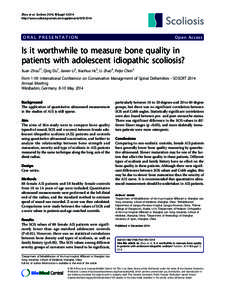 Is it worthwhile to measure bone quality in patients with adolescent idiopathic scoliosis?