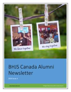 Microsoft Word - BHJS Canada Alumni Newsletter May 2014.docx
