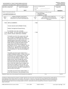 PRINTED: FORM APPROVED DEPARTMENT OF HEALTH AND HUMAN SERVICES CENTERS FOR MEDICARE & MEDICAID SERVICES STATEMENT OF DEFICIENCIES