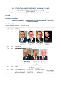 2016 INTERNATIONAL CONFERENCE ON NON-BANK FINANCE organized by the Romanian Financial Supervisory Authority in partnership with Bucharest University of Economic Studies and “Alexandru Ioan Cuza” University of Iași A