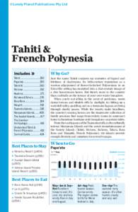 ©Lonely Planet Publications Pty Ltd  Tahiti & French Polynesia Why Go? Tahiti .............................350
