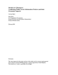 Borders in Cyberspace: Conflicting Public Sector Information Policies and their Economic Impacts