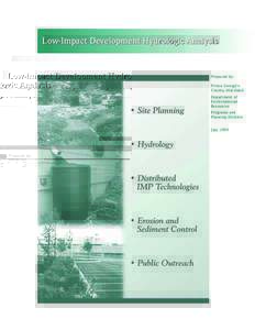Low-Impact Development Hydrologic Analysis  Prepared by: Prince Georges County, Maryland Department of