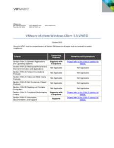 vSphere Windows Client 5.5 VPAT: VMware, Inc.