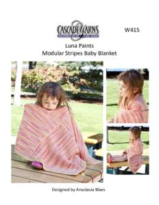 W415 Luna Paints Modular Stripes Baby Blanket Designed by Anastasia Blaes