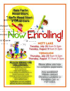 Bois Forte Head Start, Early Head Start & Child Care  NETT LAKE