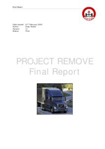 Microsoft Word - PROJECT REMOVE Final Report V 1J 21st Feb.doc