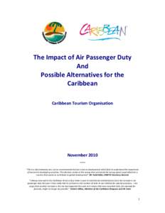 Microsoft Word - APD - The Impact of Air Passenger Duty and Possible Alternatives for the Caribbean November 5, 2010.doc