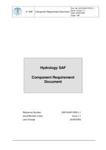 H -SAF  Component Requirement Document Doc. No: SAF/HSAF/CRD/1.1 Issue: Version 1.1