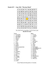 Puzzle #157 — June 2014 