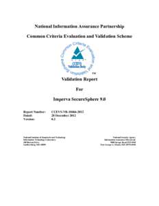 National Information Assurance Partnership Common Criteria Evaluation and Validation Scheme ®  TM