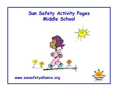 Sun Safety Activity Sheets – Middle School