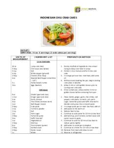 Microsoft Word - Indonesian Chili Crab Cakes Recipe.doc