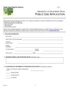 Microsoft Word - Putah Creek Public Use Application.doc