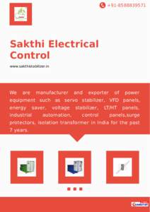 +Sakthi Electrical Control www.sakthistabilizer.in