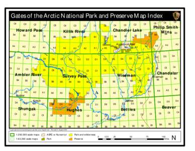 Gates of the Arctic National Park and Preserve Map Index C3 C2  C1