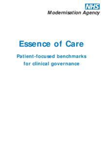 Essence of Care: Patient-focused benchmarks for clinical governance