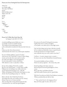 Poem one of two: Setting the Scene for Introspection Alone I sit on a Friday night. The silent Cell Phone sleeps! Oh! the hibernation!