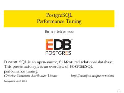 PostgreSQL Performance Tuning
