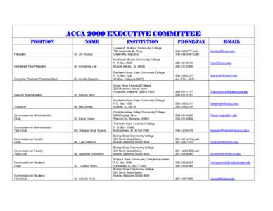 Microsoft Word - ACA 2008 Executive Committee