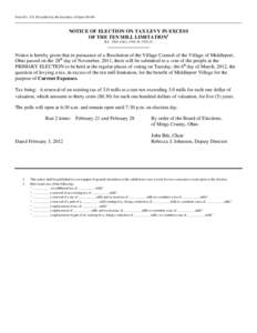 Microsoft Word - Notice of Election March 2012 Primary.doc
