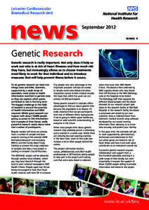 Leicester Cardiovascular Biomedical Research Unit news  National Institute for