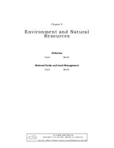 Chapter 9:  Environment and Natural Resources  Pollution