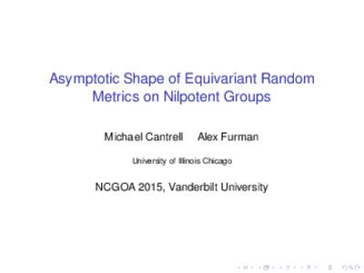 Asymptotic Shape of Equivariant Random Metrics on Nilpotent Groups