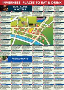 INVERNESS PLACES TO EAT & DRINK 1 BAR ONE BARS, CLUBS & HOTELS 6 GELLIONS BAR & MONTY’S