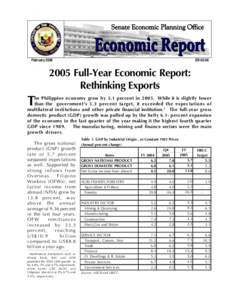 2005 Full-Year Economic Report - Rethinking Exports - February 2006