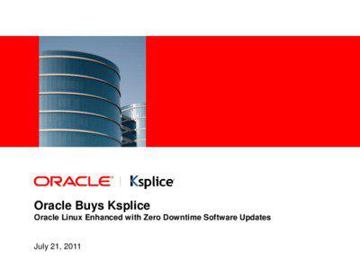 General Presentation | Oracle and Ksplice