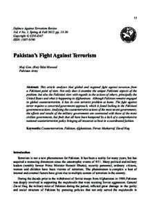 13  Defence Against Terrorism Review Vol. 4 No. 1, Spring & Fall 2012, ppCopyright © COE-DAT ISSN: 