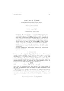 939  Documenta Math. Fuss-Catalan Numbers in Noncommutative Probability