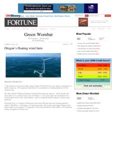 Oregon’s floating wind farm - Green Wombat