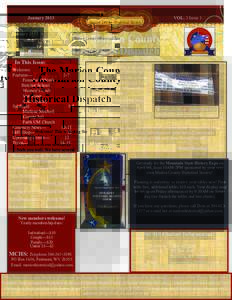 JanuaryVOL. 3 Issue 1 Marion County Historical Society