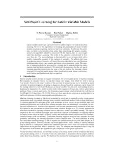 Self-Paced Learning for Latent Variable Models  M. Pawan Kumar Ben Packer Daphne Koller Computer Science Department