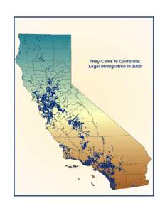The United States Immigration and Naturalization Service (INS) admitted 849,386 immigrants as legal permanent residents inSeventy percent of these immigrants settled in six states. California was the state of res