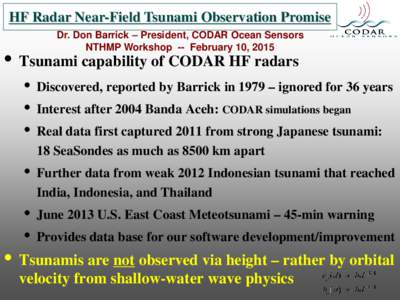 Radar Scattering from Ocean and Waterways Surfaces -- Present Applications and Future Requirements