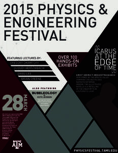 2015 PHYSICS & ENGINEERING FESTIVAL FEATURING LECTURES BY:  GREGORY CHAMITOFF