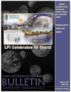 Year of birth missing / Astronomy / Lunar and Planetary Science Conference / Universities Space Research Association / Graham Ryder / Paul Spudis / NASA Lunar Science Institute / Planetary science / Ewen Whitaker / Spaceflight / Space / Lunar and Planetary Institute