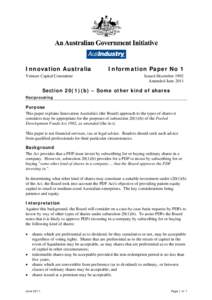 PDF - Information Paper Number 1 - Section[removed]b) - Some other kind of shares