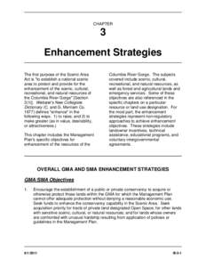 CHAPTER  3 Enhancement Strategies The first purpose of the Scenic Area Act is 