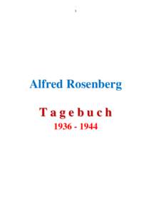 1  Alfred Rosenberg Tagebuch