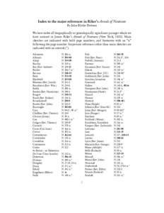 Index to the major references in Riker’s Annals of Newtown By John Blythe Dobson We here index all biographically or genealogically significant passages which we have noticed in James Riker’s Annals of Newtown (New Y